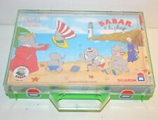 Ancien jeu 24 CUBES BABAR A LA PLAGE BRUNHOFF Vintage DUJARDIN FRANCE JOUET 1990