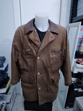 Nord Bakota Group Veste en Cuir D'Occassion Man Taille L Brun XXC324L