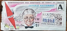 Billet de loterie nationale 1972 25e tranche série A - POUR NOS VIEUX - 1/10 