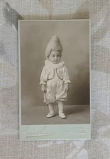 Photo Ancienne Carte de Visite Portrait Petit Garçon Bébé Déguisé Clown XIXe