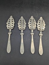 Lot de 4 Cuillère absinthe Armand Frenais métal argenté feuille étoiles