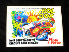 BOL D OR 1978 CIRCUIT PAUL RICARD  MOTO REVUE COURSE autocollant sticker adesivo
