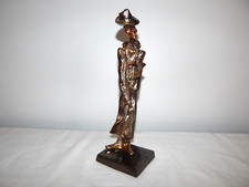 ANCIENNE SCULPTURE STATUE en BRONZE " Personnage " Signée Lohé