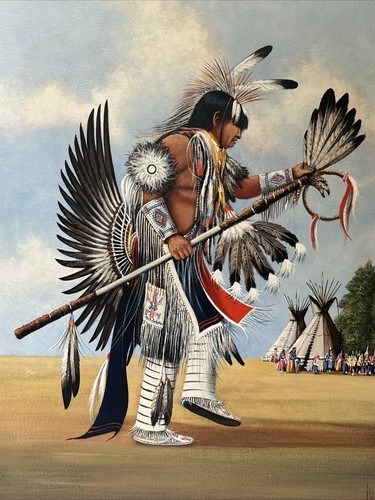 Cheyenne war dancer painting - cheyenne,