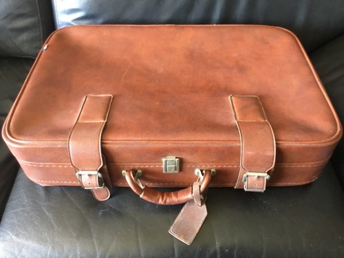 Grande valise marron - , vintage