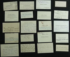 Ensemble de 20 cartes de visite autographes d'ECRIVAINS & AUTEURS  /LITTERATURE