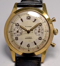 MONTRE ANCIENNE CHRONOGRAPHE VENUS 188 PL/OR VERS 1960 VINTAGE WATCH