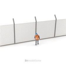 HO Lot 1m Grillage Militaire, 1/87 H0 Modélisme Décor Train Clôture Barbelé
