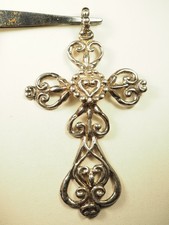 GRANDE CROIX PENDENTIF VINTAGE