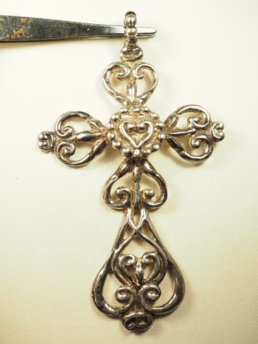 Grande croix pendentif vintage - grande,