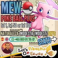 Mew de Poke Ball Plus 6Ivs