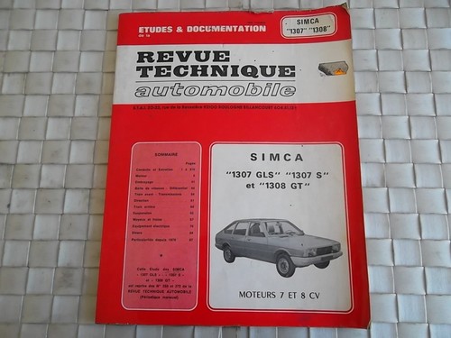 Revue technique simca 1307 - 1307, gls