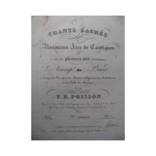 POISSON T. R. Chants Sacrés Chant Piano 1833