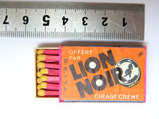 Rare Boite allumettes mignonette Neuve 1930 pub cirage creme eclipse lion noir