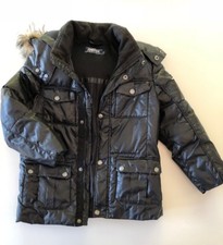 BELLE DOUDOUNE MANTEAU GEOX 6 ANS NOIRE VESTE HIVER CAPUCHE