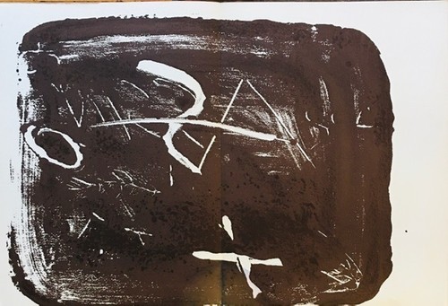 Tapies lithographie originale - lithographie,