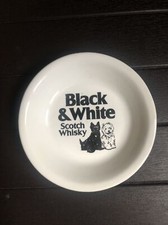 Ancien Cendrier Black & White décor chiens