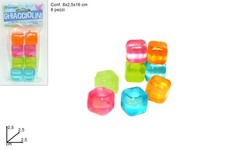 Petits cubes glace faux - 8,