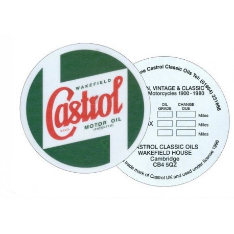 Etiquette vidange castrol - vidange,