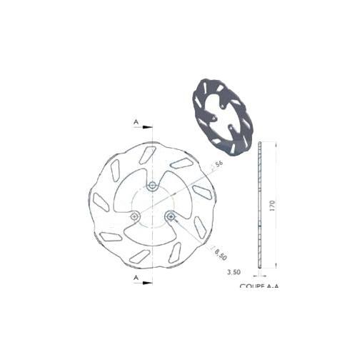Disque frein avant - de,