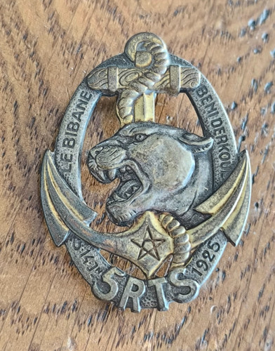 Insigne rts régiment - 5°,
