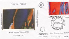 FRANCE 1993 FDC OLIVIER DEBRE