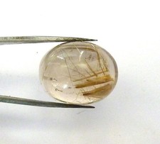 1 CABOCHON QUARTZ RUTILE  20 x 16 mm    pierre véritable  naturelle