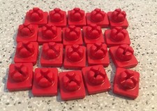 Playmobil lot de 20 clips fixation rouges spare part Ersatzteil