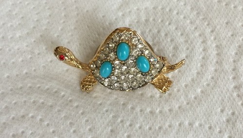 Broche tortue metal dore - broche, "tortue"/
