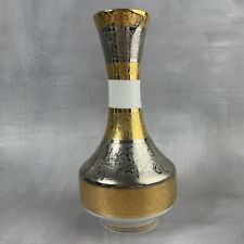 BOHEMIA : Vase en porcelaine décor gold and silver, Sneroll ? Haut. ~20.5 cm