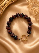 Bracelet oeil de tigre rouge /