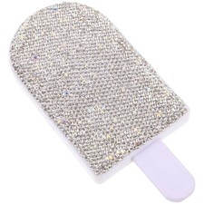 Petit miroir pliant en strass : avec peigne pour le voyage - Miroir de