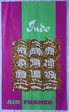 Affiche AIR FRANCE Georges MATHIEU 60s INDE Paul Dupont impression  Abstraction
