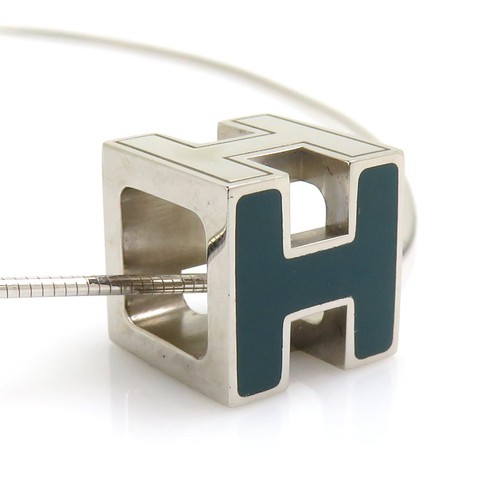 Auth hermes cube pendentif - h,
