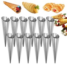 Cannoli Moule Set 12 Pièces Croissant Moule Cannoli Moule en Acier Inoxydable...