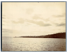 U.S.A., Hudson Bay, Fort Lea  Vintage citrate print. Steamer "Columbia" from the