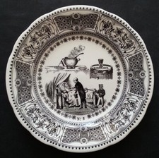 SUPERBE ASSIETTE PARLANTE en FAIENCE DE GIEN "Rebus" N°5 /4