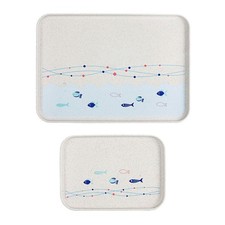 Lot de 2 couverts rectangulaires Eco Friend plateau de service nourriture snack bol S+L