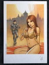 PATURAUD ex-libris signé Hommage LAURELINE & VALERIAN MEZIERES  15 x 21 cm sexy