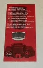 Mode d'emploi de l'EXTENDER-R2X pour LEICA R LEICAFLEX SL & SL2 - en 4 langues