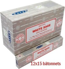 Encens  SATYA sauge blanche 180 batons (12 btes de 15) Relaxation purification