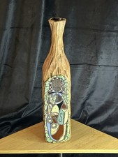 Céramique Italienne Vintage - San Marino - Grand vase bouteille émaillé - 1960