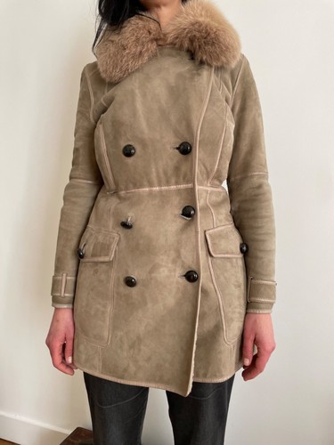 Manteau celine cuir fourré - celine,