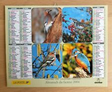 Almanach du Facteur 2004 - Calendrier Oberthur - Oiseaux  - Doubs (25)
