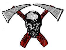 Écusson patche haches skull