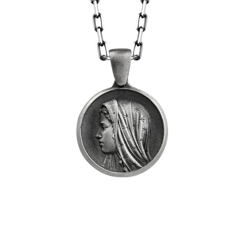 Collier vierge marie argent - collier,