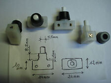 Interrupteur à poussoir (1) écrou plastique NOIR, bornes à vis, lampe de chevet 