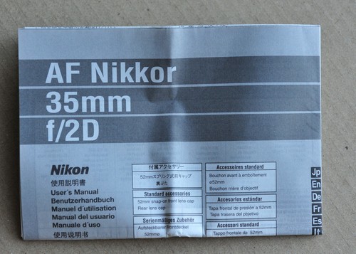 Nikon manuel pour - pour, objectif