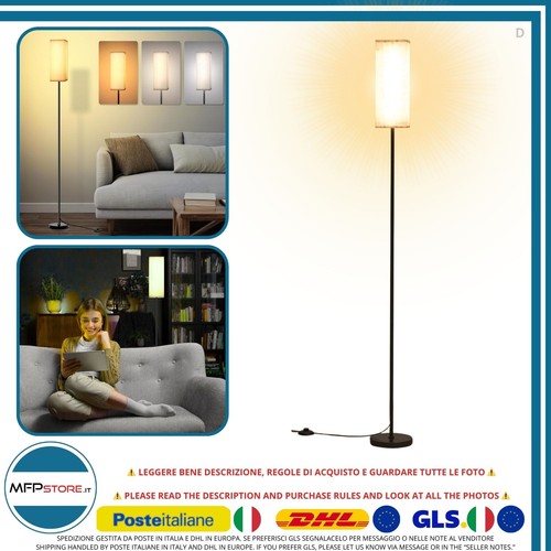 Lampadaire noir led - noir,, w