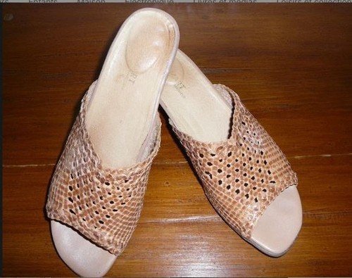 Mules cuir talon - cuir, cm